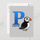 P ist für Puffin Postkarte (Vorne/Hinten)