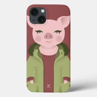 P ist für Schwein in einem Parka mit Perlen Case-Mate iPhone Hülle
