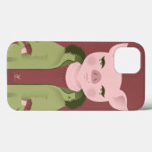 P ist für Schwein in einem Parka mit Perlen Case-Mate iPhone Hülle (Rückseite (Horizontal))