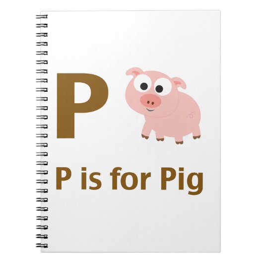 P ist für Schweinefleisch Notizblock (Vorderseite)