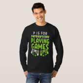 P ist für Videospiele Boys St Patricks Day T-Shirt (Vorne ganz)
