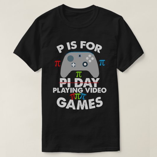 P ist für Videospiele T-Shirt (Design vorne)