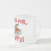 P ist für Welpen-T-Shirts und Geschenke Mattglastasse (VorderseiteRechts)