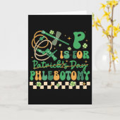 P ist Phlebotomie Frohen St. Patrick's Day Phlebot Karte (Gelbe Blume)