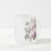 P.J. Redoute Bourbon Rosen-Blumenstrauß Mattglastasse (VorderseiteRechts)