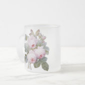 P.J. Redoute Bourbon Rosen-Blumenstrauß Mattglastasse (Vorderseite Links)