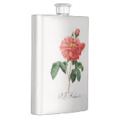 P.J. Redoute Vintage rote Rose Blume Flachmann (Rechts)