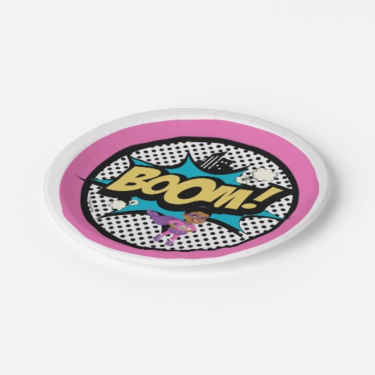 P.J. Tuttles Supergirl, Paper Tellers 7" - AfroPuf Pappteller (Schrägansicht)