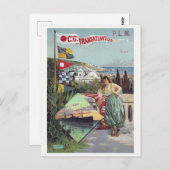 P.L.M. Alger Vintage Poster 1898 Postkarte (Vorne/Hinten)