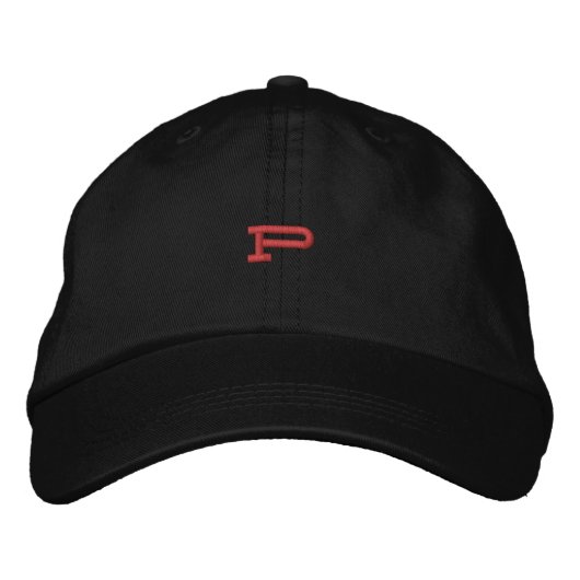 P Letter Initial Cap - Monogramm bestickter Hat Bestickte Baseballkappe (Vorderseite)
