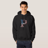 P Letter Initial Monogram Alphabet Patriotic Ameri Hoodie (Vorne ganz)