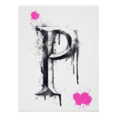 P Letter - Typografie Poster (Vorderseite)