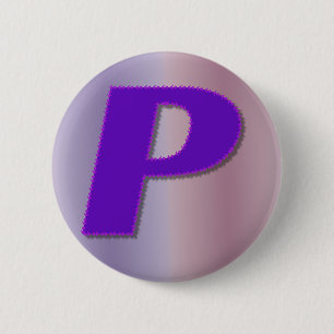 P lila mnogram button