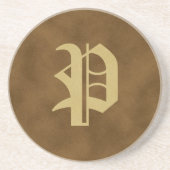 P MIT MONOGRAMM UNTERSETZER (Vorne)