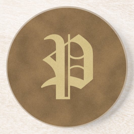 P MIT MONOGRAMM UNTERSETZER (Vorne)