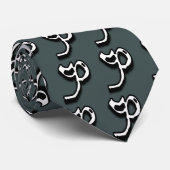 P Monogram Green and Grey Krawatte (Gerollt)