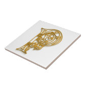 P Monogram "Irish Gold" Keramik Tile Fliese (Seite)