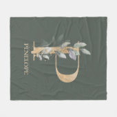 P Monogram Personalisiert Fleece Blankon (Vorderseite (Horizontal))