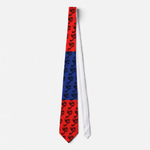 P Monogram Rot-Blau Krawatte