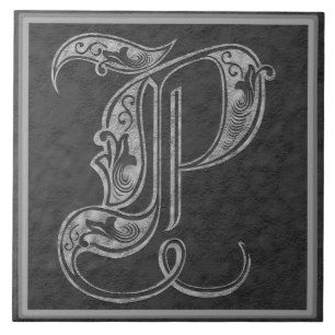 P Monogram "Royal Gray Stone" Keramik Tile Fliese