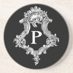 P Monogramm Initiale Untersetzer