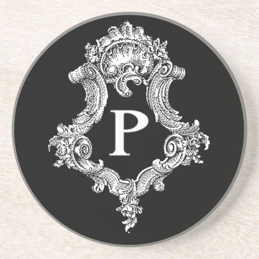 P Monogramm Initiale Untersetzer (Vorne)