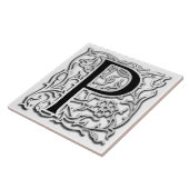 P Monogramm Keramik "Silver Besque" Fliese (Seite)