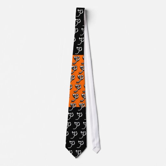 P Monogramm Orange und Schwarze Krawatte (Vorderseite)