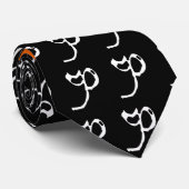 P Monogramm Orange und Schwarze Krawatte (Gerollt)