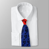 P Monogramm Rot und Blau Krawatte (Gebunden)