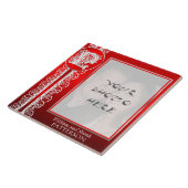 P Monogramm "Weiße Spitzen auf Rot" mit Foto - Til Fliese (Seite)