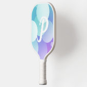 P Name Pickleball Paddle Lila Blue Buble Modern (Links)