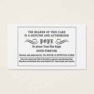 P.O.E.E. Papst Card