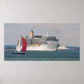 P&O Kreuzfahrtschiff Arcadia verlasse England Poster (Vorne)
