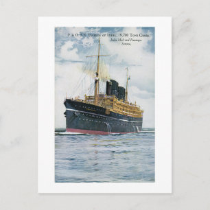 P&O S.S. Vizekönig von Indien - Vintage Reiseposte Postkarte