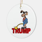 P ON TRUMP - Demokraten - Anti-Trump-Design - - Po Keramik Ornament (Links)