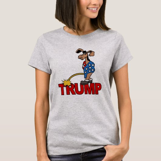 P ON TRUMP - Demokraten - Anti-Trump-Design - - Po T-Shirt (Vorderseite)