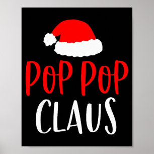 P P Claus Hemd Lustige Weihnachts-Pyjamas Pjs Opa Poster