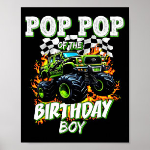 P P des Geburtstagsjungen-Monstertruck-Geburtstags Poster