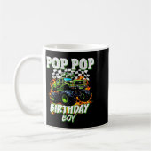 P P Of The Birthday Boy Monster Truck Birthday Kid Kaffeetasse (Links)