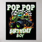P P Of The Birthday Boy Monster Truck Birthday Kid Poster (Vorne)