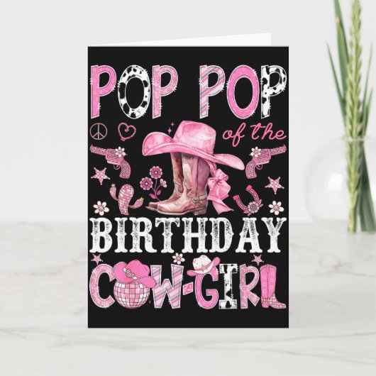 P P Of The Birthday Cow-girl Nk Disco Rodeo P P Karte (Vorderseite)