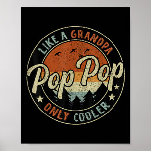 P P Wie ein Opa, nur cooler, Vintage Retro Vater Poster