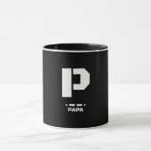 P(Papa) NATO Phonetischer Alphabet & Morse Code Tasse (Zentrum)