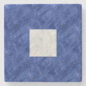 P Papa Wasserfarbe Wasserzeichen Seeflagge Steinuntersetzer (Vorderseite)