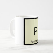 P - Parmesan Cheese Chemistry Periodic Table Kaffeetasse (Vorderseite Links)
