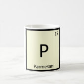 P - Parmesan Cheese Chemistry Periodic Table Kaffeetasse (Mittel)