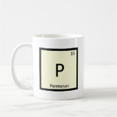 P - Parmesan Cheese Chemistry Periodic Table Kaffeetasse (Links)