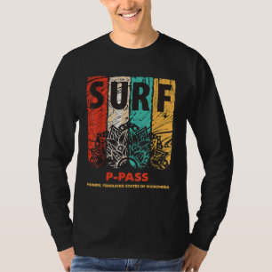 P PASS Retro Surf T Shirt Vintag Mandala Geschenk