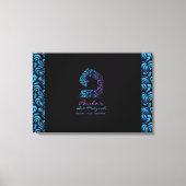 P Pay Hebrew Letter Bat Mitzvah Sign-In Board Leinwanddruck (Vorderseite)